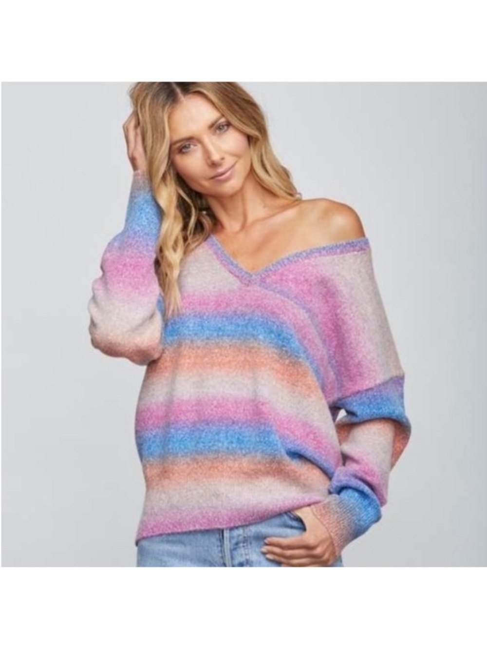 Sundays NYC Andre Ombre V-Neck Sweater- Women’s Size 0